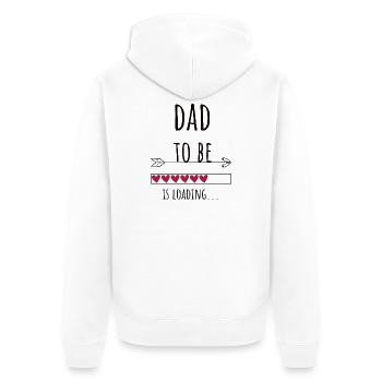 Dad-to-be Father-to-be Gift - Unisex Premium Organic Zip Hoodie - white - Back - Thijin (182cm)