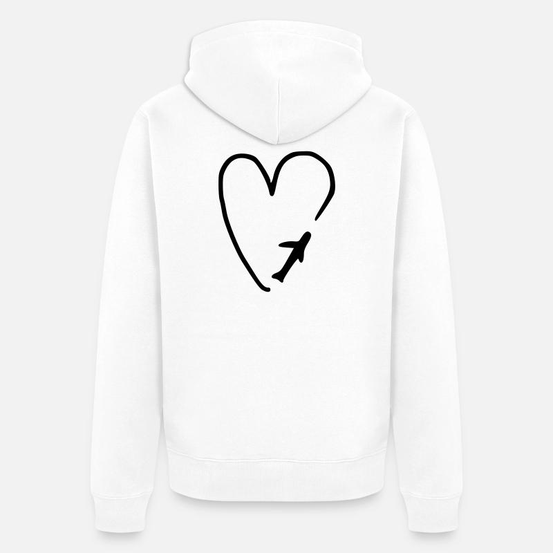 Amour de voler - Veste à capuche bio Premium Unisexe - blanc