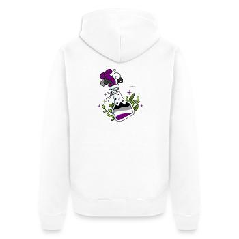 Asexueller Trank Ace Pride - Unisex Premium Bio Zip Hoodie - Weiß - Hinten - Thijin (182cm)