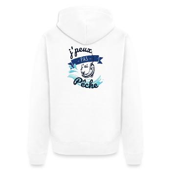 J'peux pas j'ai pêche - Veste à capuche bio Premium Unisexe - blanc - Dos - Thijin (182cm)
