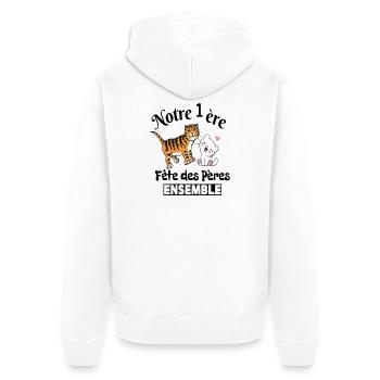 Body bébé meilleur papa première fête des pères - Veste à capuche bio Premium Unisexe - blanc - Dos - Thijin (182cm)