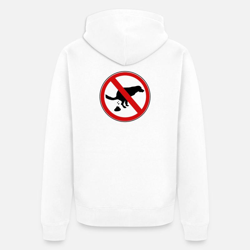 Panneau d’interdiction - Veste à capuche bio Premium Unisexe - blanc