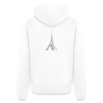 Tour Eiffel de Paris - Veste à capuche bio Premium Unisexe - blanc - Dos - Thijin (182cm)
