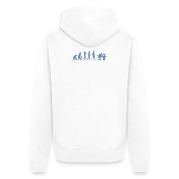 Évolution de Gamer Gambler Nerd Geek Progamer - Veste à capuche bio Premium Unisexe - blanc - Dos - Thijin (182cm)