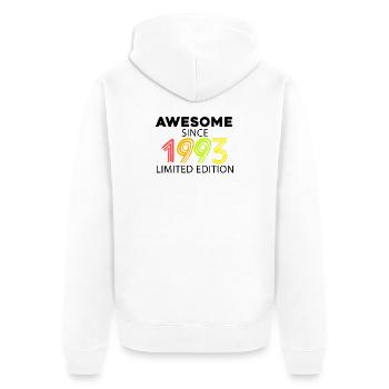 Fantastique depuis 1993 - né en 1993 - Veste à capuche bio Premium Unisexe - blanc - Dos - Thijin (182cm)