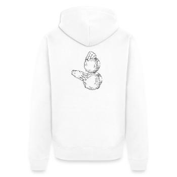 instrument de musique - Veste à capuche bio Premium Unisexe - blanc - Dos - Thijin (182cm)