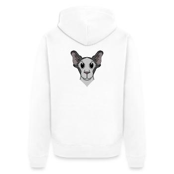 Oriental Shorthair Head Cat Cat Owner - Unisex Premium Organic Zip Hoodie - white - Back - Thijin (182cm)