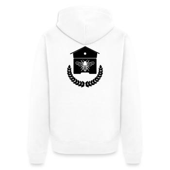 Bee house or bee's nest - Unisex Premium Organic Zip Hoodie - white - Back - Thijin (182cm)