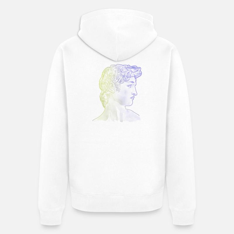 David Michel-Ange - Veste à capuche bio Premium Unisexe - blanc