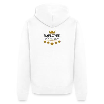 Employé de l’année - Veste à capuche bio Premium Unisexe - blanc - Dos - Thijin (182cm)