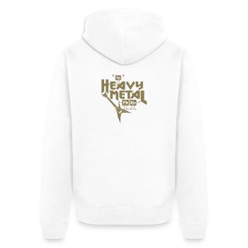 Heavy Metal Drôle - Veste à capuche bio Premium Unisexe - blanc - Dos - Thijin (182cm)