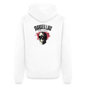 Marseillais Hasta La Muerte - 13 - Veste à capuche bio Premium Unisexe - blanc - Dos - Thijin (182cm)