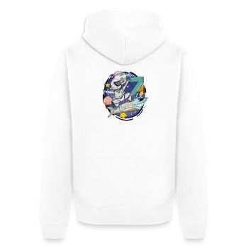 7 anniversaire Astronaut Rockets Space - Veste à capuche bio Premium Unisexe - blanc - Dos - Thijin (182cm)