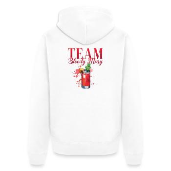 Team Bloody Mary Cocktail für Barkeeper - Unisex Premium Bio Zip Hoodie - Weiß - Hinten - Thijin (182cm)