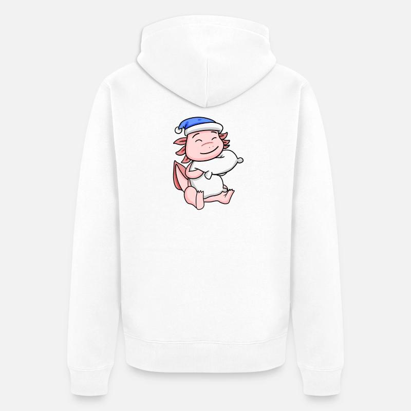 Axolotl Bébé - Veste à capuche bio Premium Unisexe - blanc