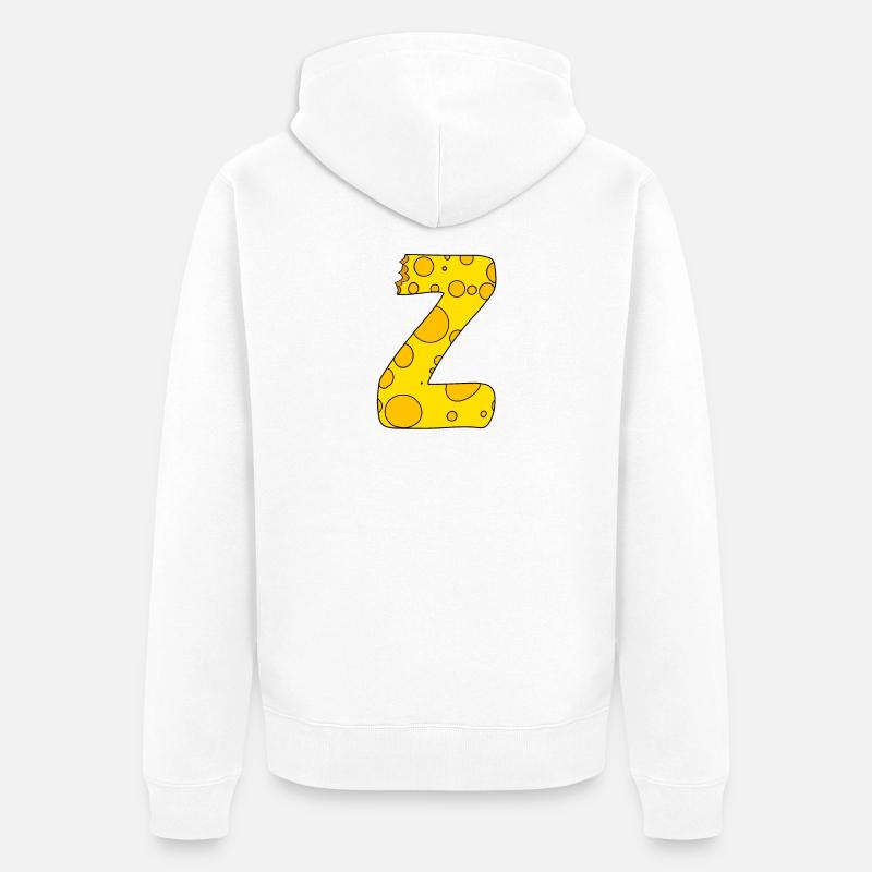 Lettre Z - Veste à capuche bio Premium Unisexe - blanc