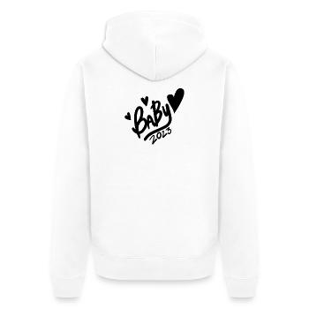 Bébé 2023 - Naissance Enceinte 2023 Grossesse - Veste à capuche bio Premium Unisexe - blanc - Dos - Thijin (182cm)