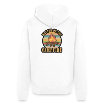 Master of the Campfire - Unisex Premium Organic Zip Hoodie - white - Back - Thijin (182cm)