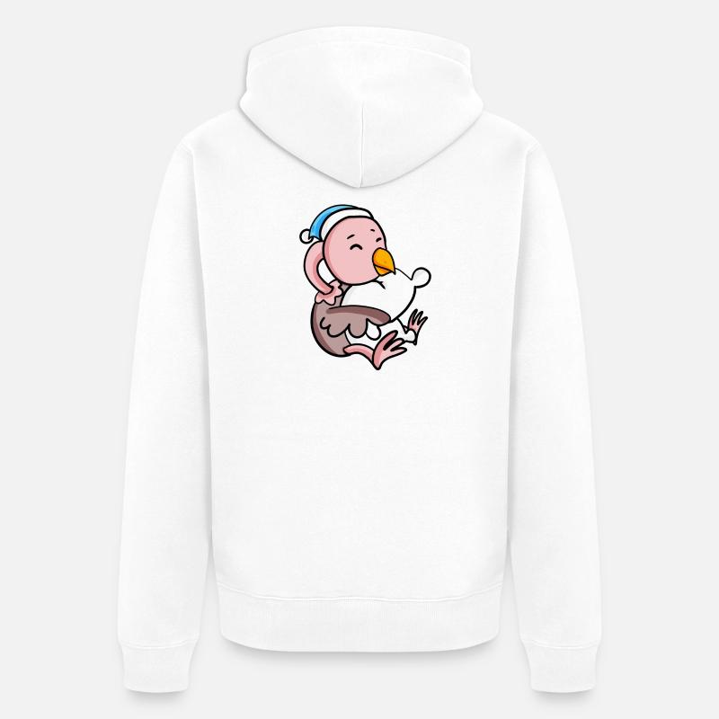 Bébé autruche - Veste à capuche bio Premium Unisexe - blanc