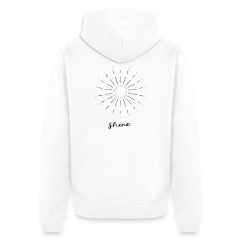 Shine - Unisex Premium Organic Zip Hoodie - white - Back - Thijin (182cm)