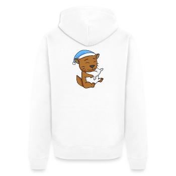 Chat race de chat Somali - Veste à capuche bio Premium Unisexe - blanc - Dos - Thijin (182cm)