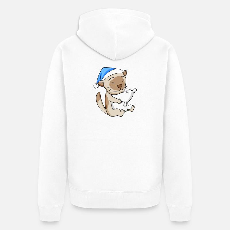 Chat Cat Race Chat Birman - Veste à capuche bio Premium Unisexe - blanc