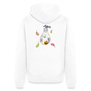 Halloween pumpkin with spider - Unisex Premium Organic Zip Hoodie - white - Back - Thijin (182cm)