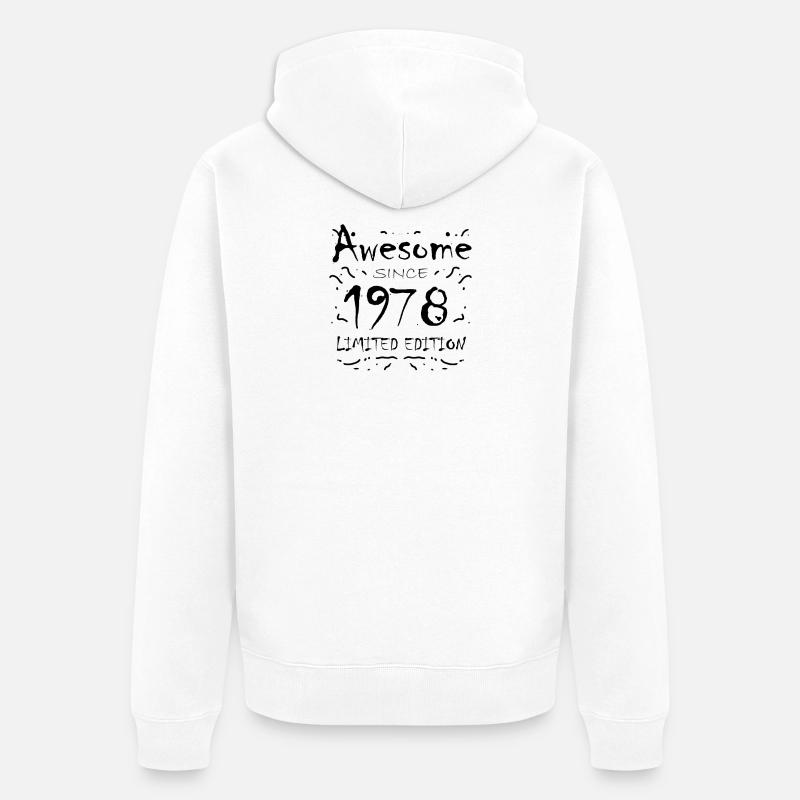 1978 - Né en 1978 - Veste à capuche bio Premium Unisexe - blanc
