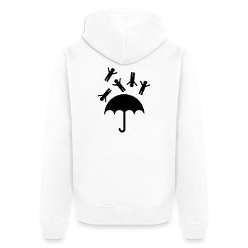 raining men - Veste à capuche bio Premium Unisexe - blanc - Dos - Thijin (182cm)
