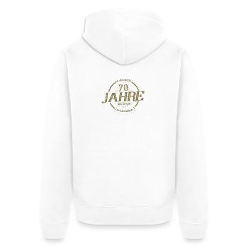 70. Geburtstag es dauerte 70 Jahre so gut - Unisex Premium Bio Zip Hoodie - Weiß - Hinten - Thijin (182cm)