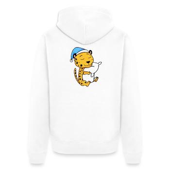 Guépard - Veste à capuche bio Premium Unisexe - blanc - Dos - Thijin (182cm)