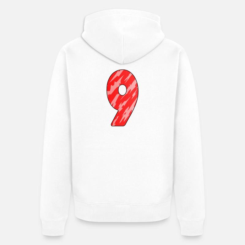 9 - Veste à capuche bio Premium Unisexe - blanc