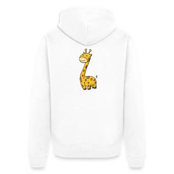 Drôle drôle de girafe - Veste à capuche bio Premium Unisexe - blanc - Dos - Thijin (182cm)