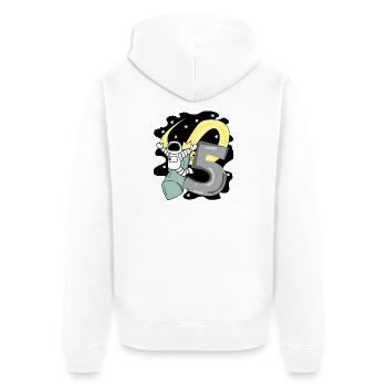 Junge 5 Jahre alt - 5. Geburtstag Geschenk - Unisex Premium Bio Zip Hoodie - Weiß - Hinten - Thijin (182cm)