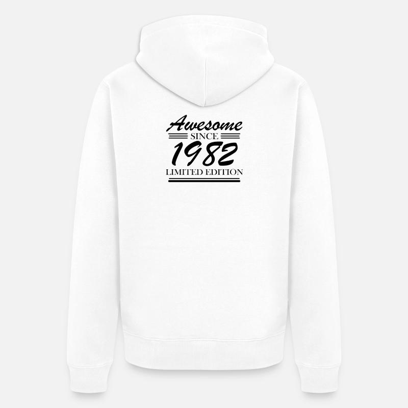 1982 - Né en 1982 - Veste à capuche bio Premium Unisexe - blanc