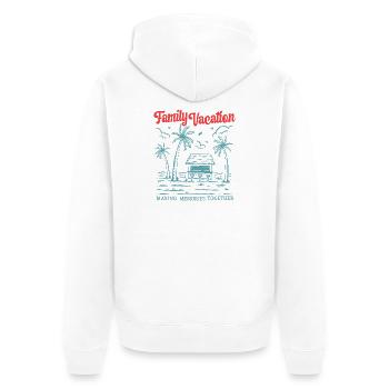 Family Vacation Making Memories Together - Unisex Premium Bio Zip Hoodie - Weiß - Hinten - Thijin (182cm)