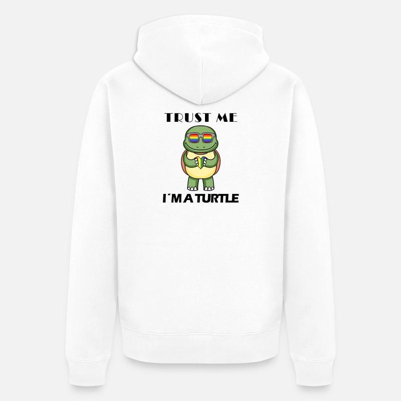 Tortue - Veste à capuche bio Premium Unisexe - blanc
