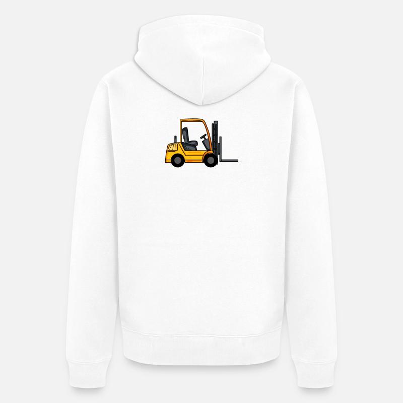 Chariot élévateur - Veste à capuche bio Premium Unisexe - blanc