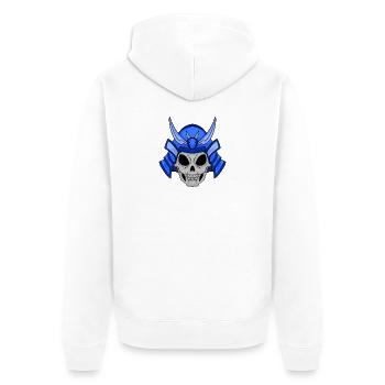 Crâne de samouraï - Veste à capuche bio Premium Unisexe - blanc - Dos - Thijin (182cm)