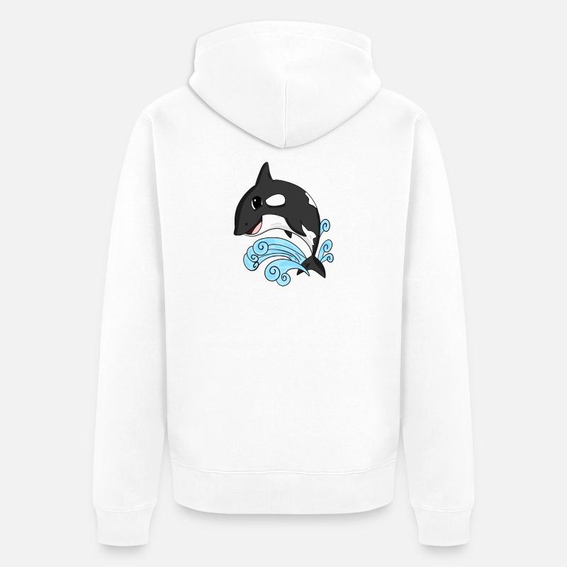 Orque - Veste à capuche bio Premium Unisexe - blanc