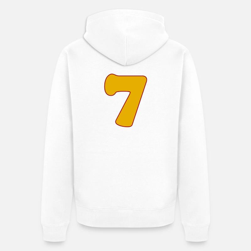 7 - Veste à capuche bio Premium Unisexe - blanc