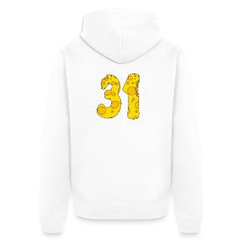 31 years old - 31st birthday present - 1931 - Unisex Premium Organic Zip Hoodie - white - Back - Thijin (182cm)