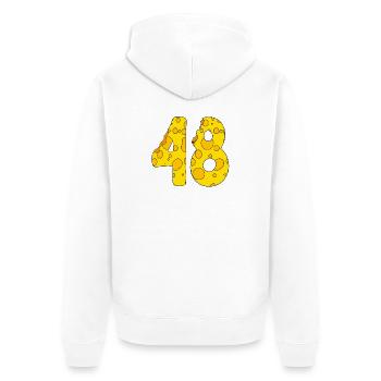 48 Jahre alt - 48. Geburtstag Geschenk - 1948 - Unisex Premium Bio Zip Hoodie - Weiß - Hinten - Thijin (182cm)