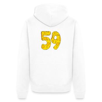59 Jahre alt - 59. Geburtstag Geschenk - 1959 - Unisex Premium Bio Zip Hoodie - Weiß - Hinten - Thijin (182cm)