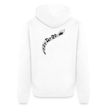 Show music - Unisex Premium Organic Zip Hoodie - white - Back - Thijin (182cm)