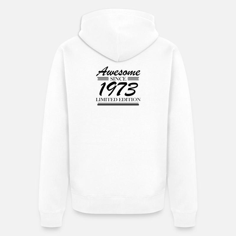 1973 - Né en 1973 - Veste à capuche bio Premium Unisexe - blanc