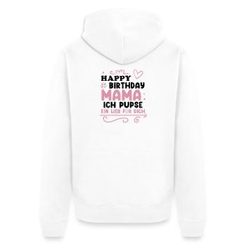 Happy Birthday Mama als Baby Body - Unisex Premium Bio Zip Hoodie - Weiß - Hinten - Thijin (182cm)