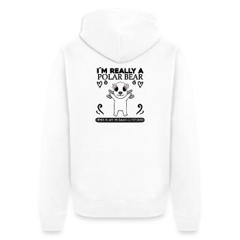 L’ours polaire et la forme physique - Veste à capuche bio Premium Unisexe - blanc - Dos - Thijin (182cm)
