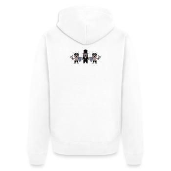 Groom Security Vikings - Unisex Premium Organic Zip Hoodie - white - Back - Thijin (182cm)