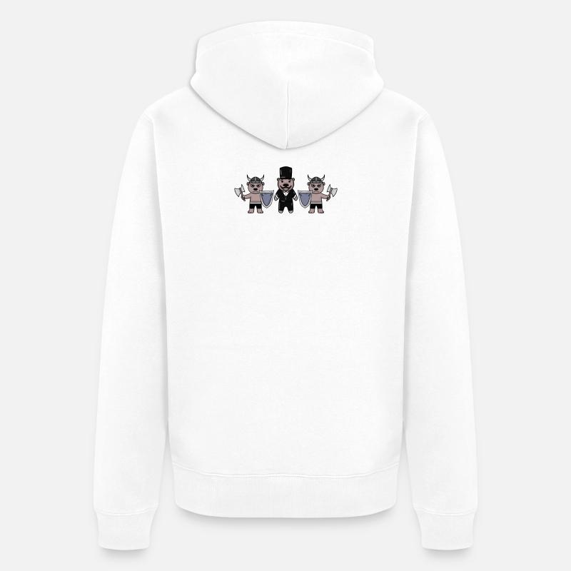 Groom Security Vikings - Veste à capuche bio Premium Unisexe - blanc